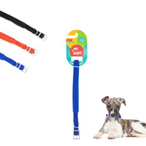 Collar Para Perro Hebilla Cinturon Metal Ajustable Mr Wuff Color Azul Tamaño Del Collar L