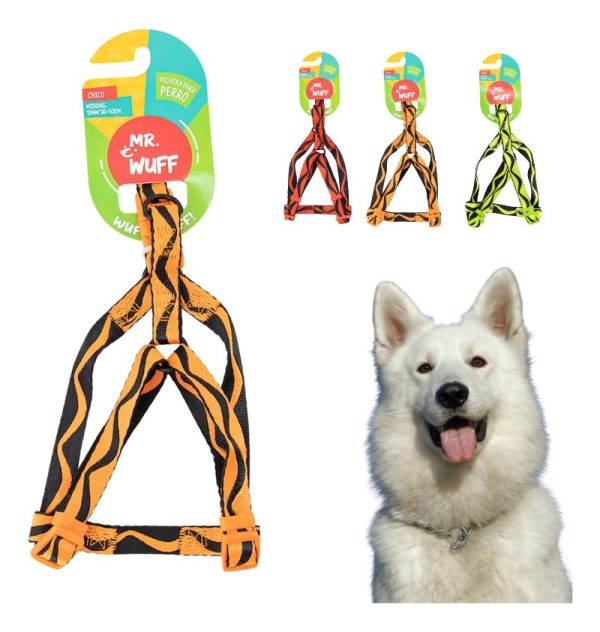 Pechera Arnes De Seguridad Para Perros Resistente Mr Wuff Naranja S
