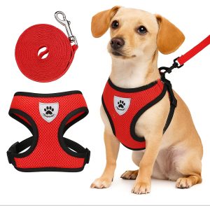 Pechera Arnes Seguridad Perro Gato Mascota Mr Wuff Mediano Rojo M37-47cm