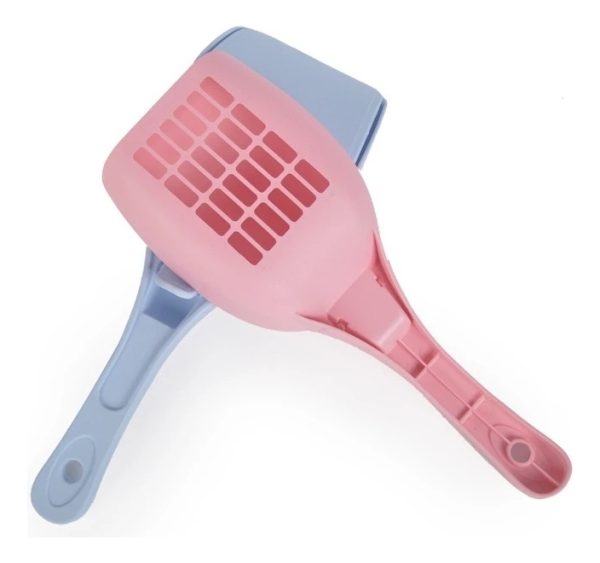 Pala Recogedor Arenero Para Gatos Mr Wuff Con Tapadera Color Rosa - Imagen 6