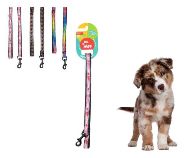 Correa Para Perros Grande Resistente Fuerte 1.20m Mr Wuff Rosa Flores